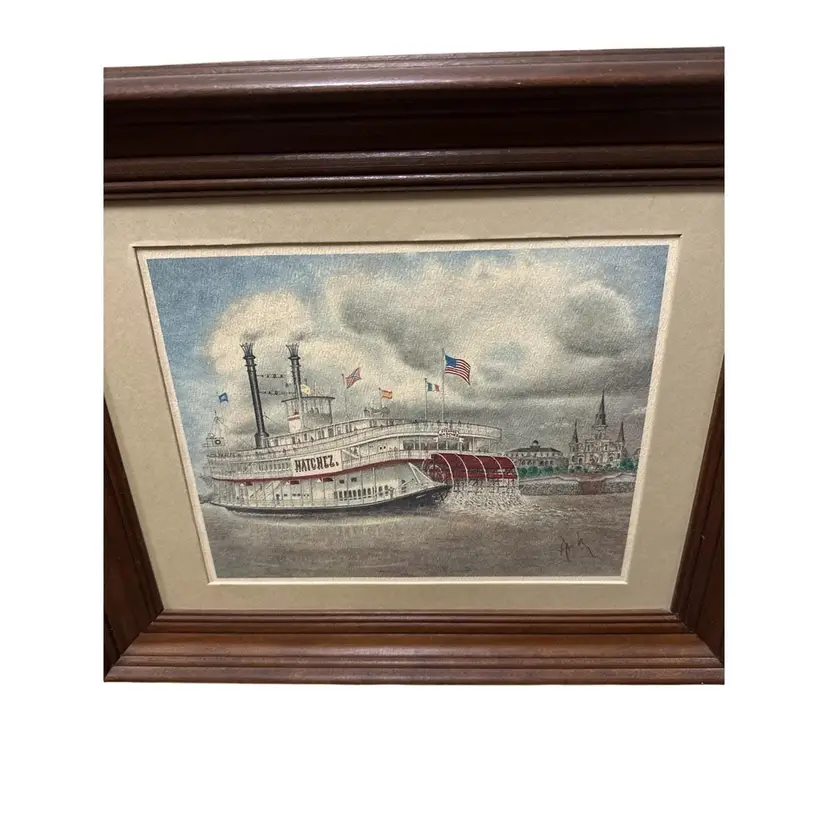 Steamboat NATCHEZ Print: Nautical Wall Art (Signed by Archie Boyd)