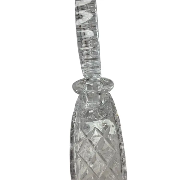 This is a vintage crystal decanter with a diamond pattern Kind Look Like A Pineapple