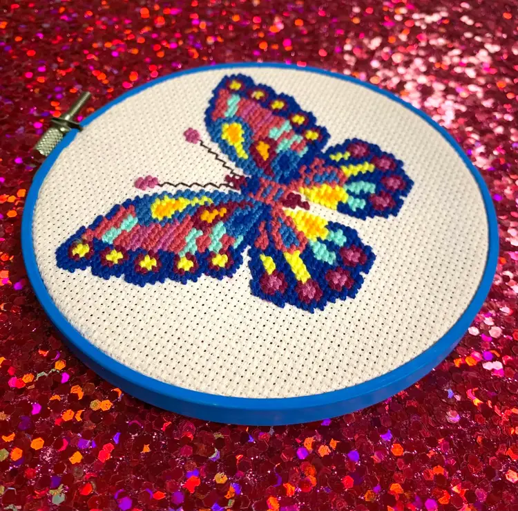 Butterfly Hand-Embroidery Hoop 5"