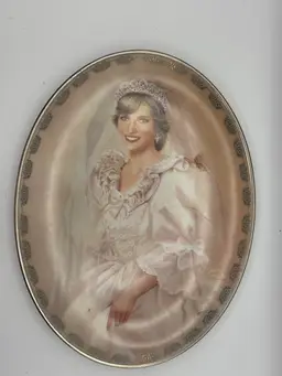 Princess Diana Collector Plate Oval 8.5”x6.5”