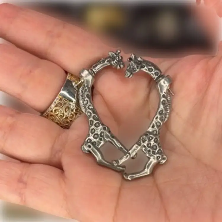 C. - Pewter Giraffe Earrings