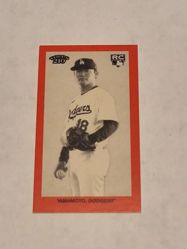 Yoshinobu Yamamoto (RC) 2024 Topps T206 T210 Variation Mini Old Mill Back Dodgers