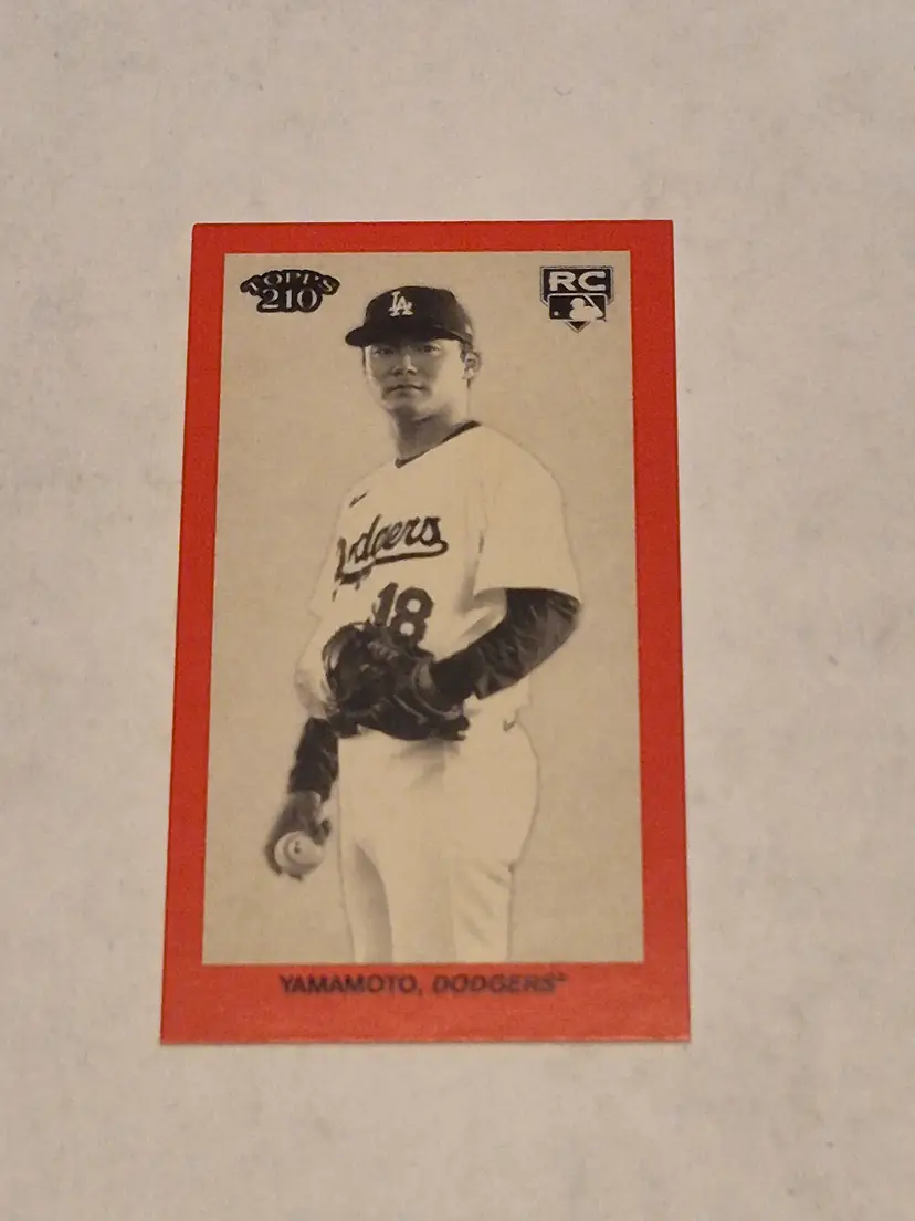 Yoshinobu Yamamoto (RC) 2024 Topps T206 T210 Variation Mini Old Mill Back Dodgers