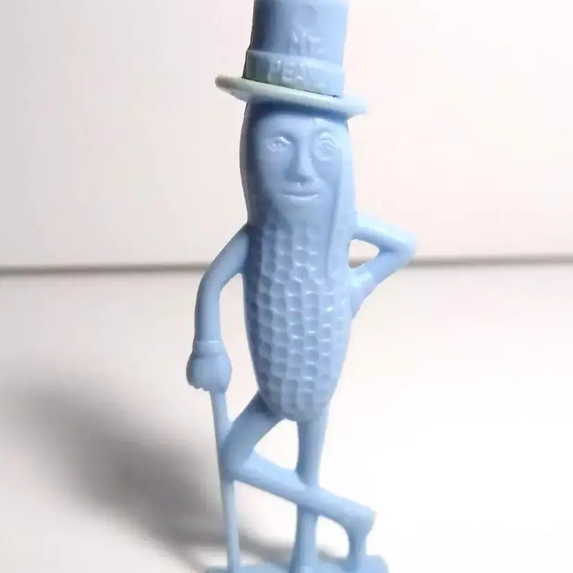 Planters Peanut Blue Toy Whistle Original Plastic Figure 1950s Vintage Retro
