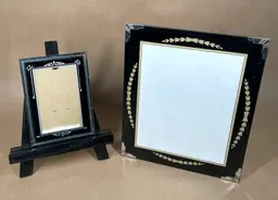 Vintage Art Deco Picture Frames 5 with Ephemera Lot