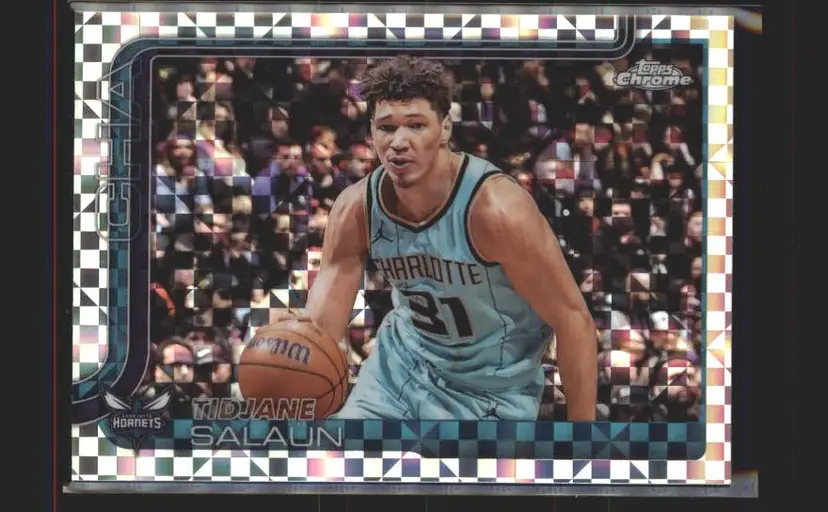 2025-26 Topps Chrome #8 Tidjane Salaün X-Fractor - (137) - Charlotte Hornets