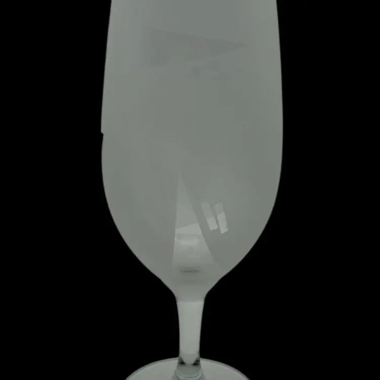 Vtg Robert McCandless Studio Art Glass Frosted Water Goblets Geometric (4)