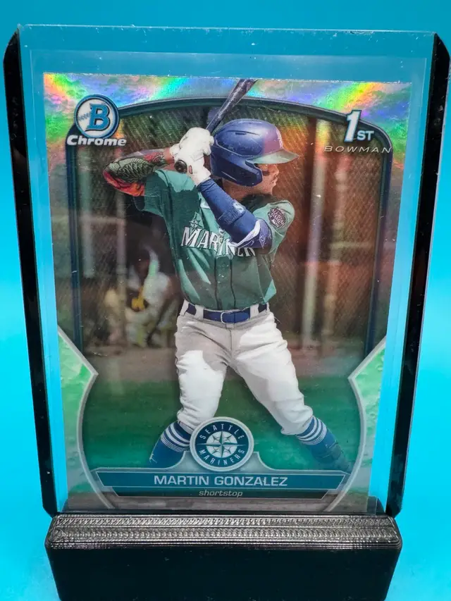 Martin Gonzalez 1st Bowman Chrome Lunar Crater Refractor Seattle Mariners