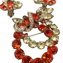 Vintage Eisenberg Brooch & Earring Set