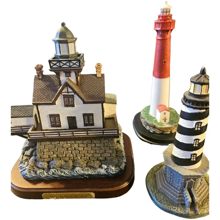 3 pc. Lot Collectible Lighthouse Figurines