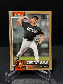 Tomoyuki Sugano 2026 Topps Series 1 #185 Gold Parallel /2026 Baltimore Orioles