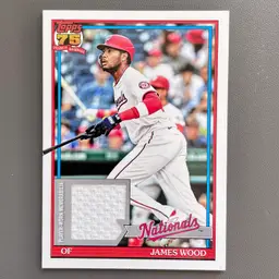 James Wood (Washington Nationals) 2026 Topps Series One 1991 Relic Card #91R-JW