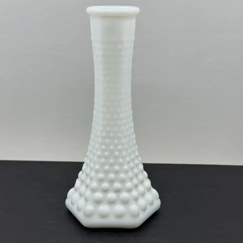 6” E.O. Brody Milk Glass Bud Vase