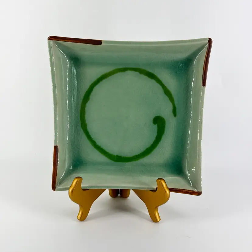 Baan Celadon Thailand 10"x10" Square Serving Platter Decorative Dish