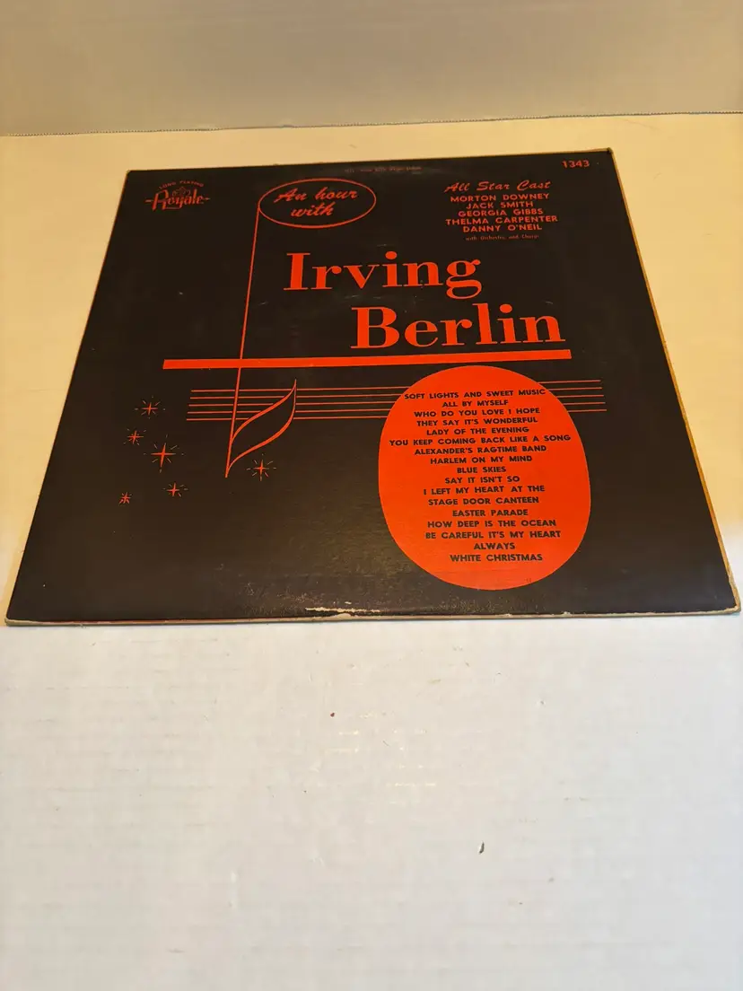Vintage Vinyl "An Hour With Irving Berlin" by Royale #1343 Year 1953