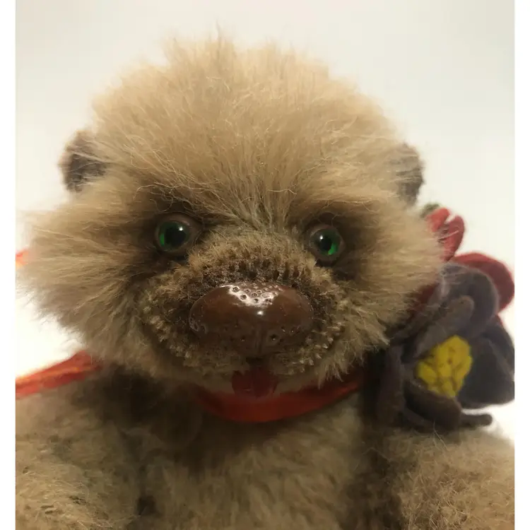 Artist Handmade OOAK Rory Flower Bear by Olena Golovinska German Mohair Jointed