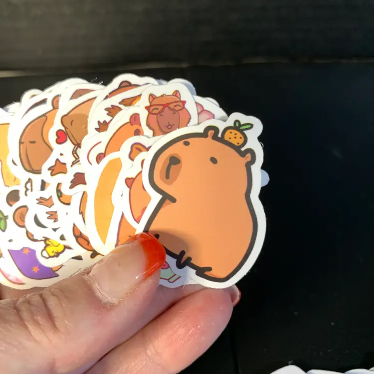 50-Small Capybara Stickers