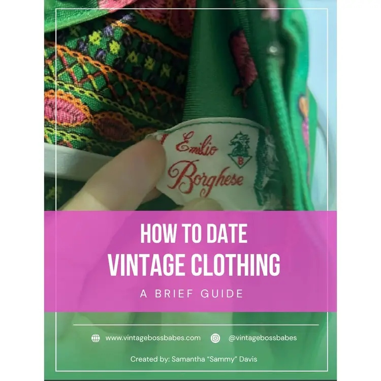 Dating Vintage Clothing Educational eBook