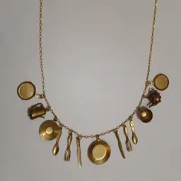 VTG Mini Picnic/Coffee/Tea Party Necklace