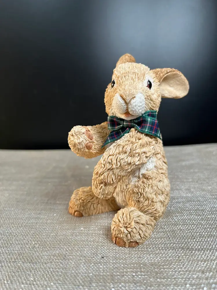 Bobtails Paw Prints-Very Realistic Textured Tan & White Bunny