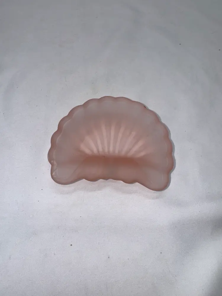 VTG Frosted/satin Glass Art Deco Ashtray