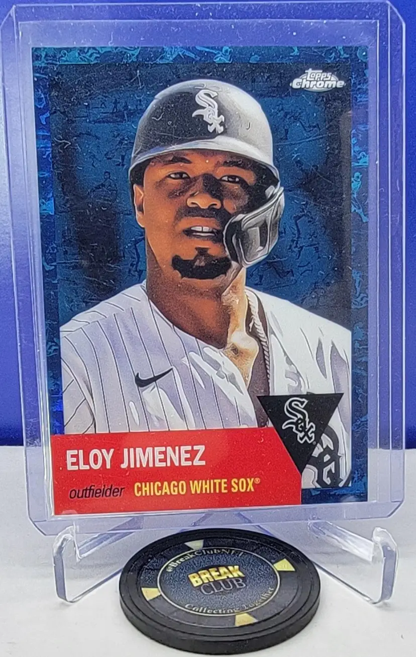 Eloy Jimenez 2022 Topps Chrome Platinum Toile White/Blue Refractor /199 #230 Chicago White Sox