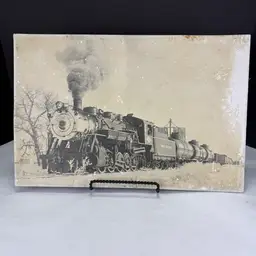 Vintage Great Western Colorado Locomotive Steam Train Picture 12x18