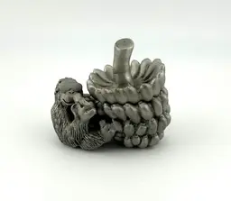 Selangor Pewter Gorilla With Bananas Trinket Box 2.5”x 1.5”x 2”