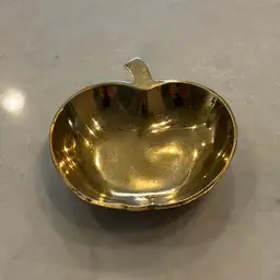 Brass Apple Shaped Trinket Dish Made In India