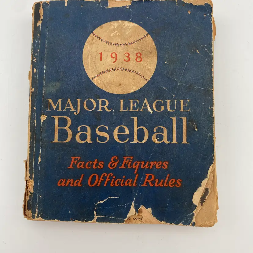 1938 Major League Baseball Facts, Figures & Official Rules Paperback Book