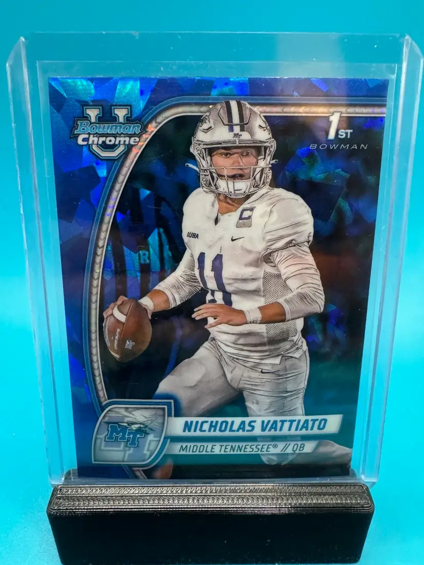 Nicholas Vattiato 1st Bowman Chrome U Sapphire Middle Tennessee State