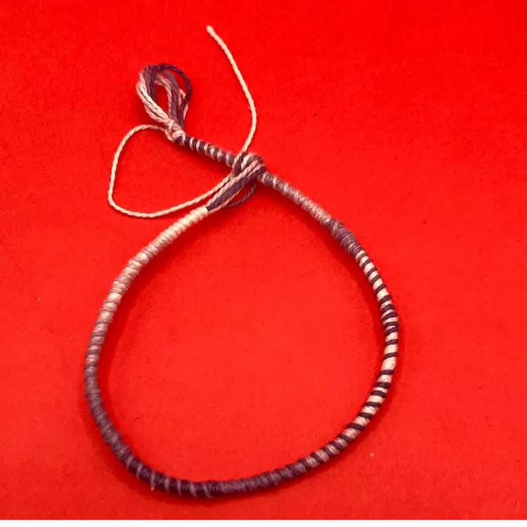 Black, White And Gray 100% Cotton Adjustable Bracelet, limited edition