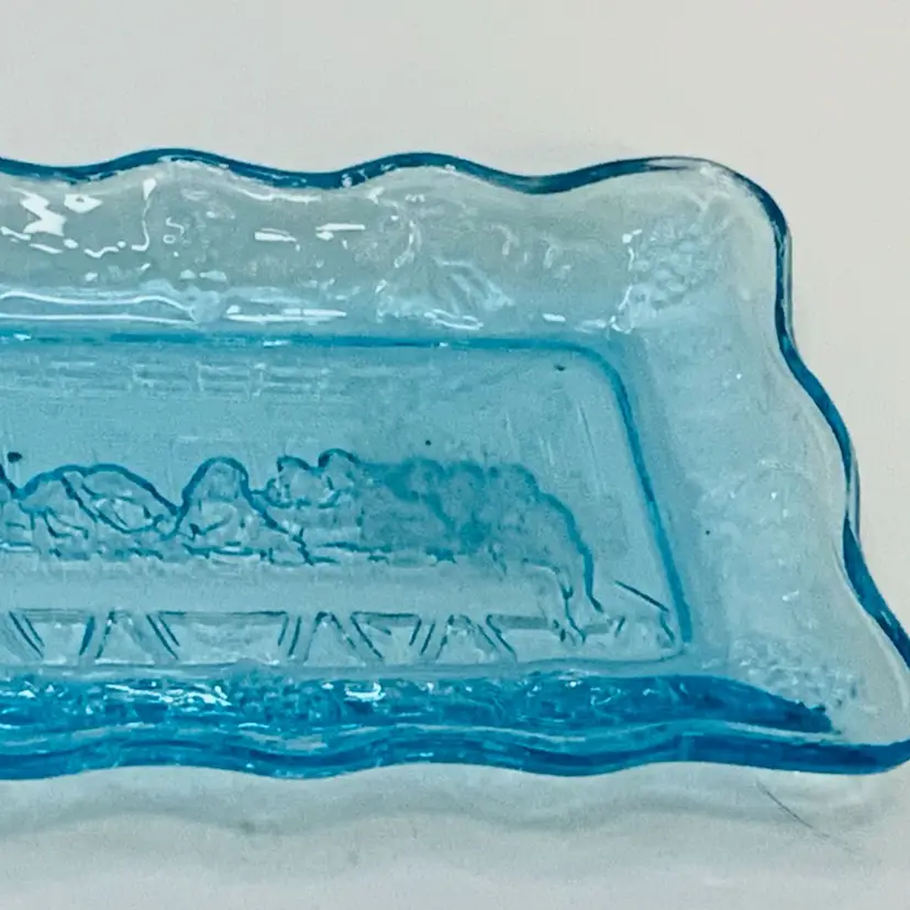 #19 Light Blue Trinket Dish Plate Ashtray