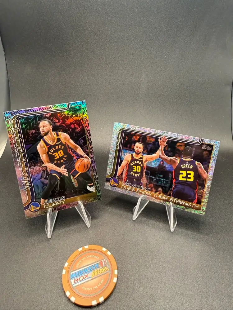 Steph Curry Fanatics Exclusive Log o& Warriors Team Card Same Glitter 2025-26 Topps NBA Golden State warriors