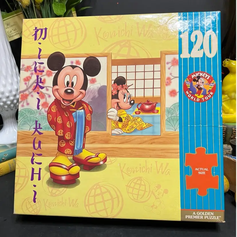 MARKDOWN! 1992 Mickeys World Tour 120 Piece Puzzle NIB ~10x10x1.75" Box