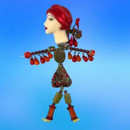 Big Hearted Gypsy Bead Person 6” Tall