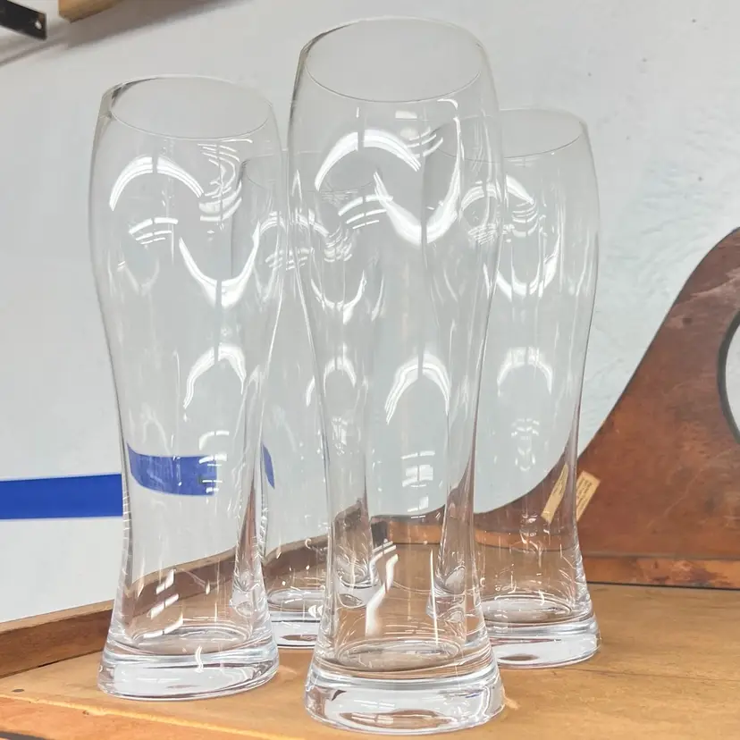 Riedel Pilsner Glasses 4pc Beer 10” Vivant Pattern  32 oz  Austria