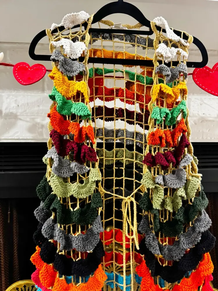 Fabulous Crocheted Vest Xl / 1X