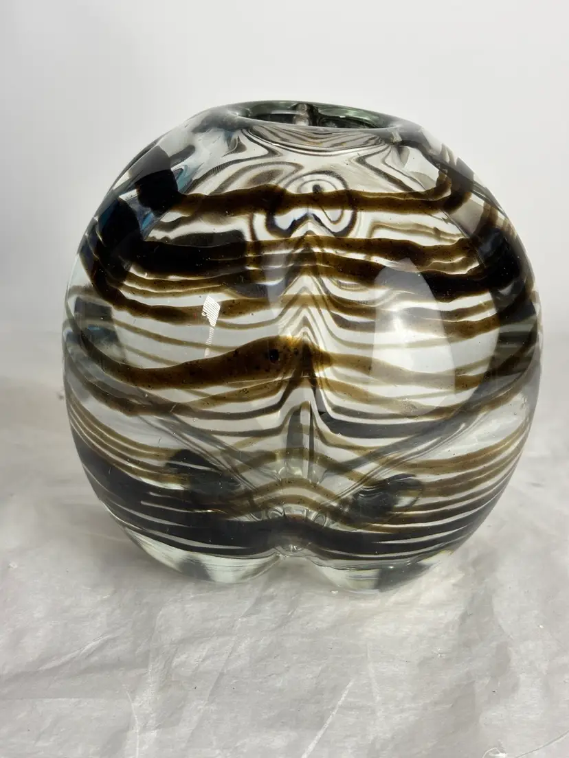 Feather Pulled Vase 5.5”