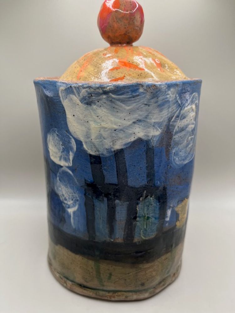 Artistic Handcrafted Pottery Jar ~ Signed Marsela
