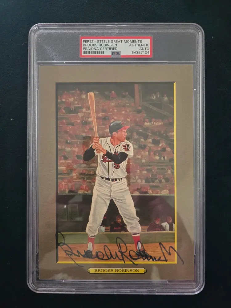 Brooks Robinson 1988 Perez-Steele Great Moments Auto PSA Authentic /5000 Baltimore Orioles