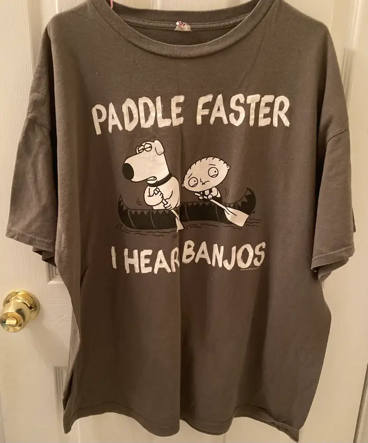 Vintage Family Guy Paddle Faster I Hear Banjos Shirt Stewie, Brian