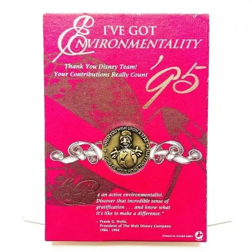 Vintage Disney Jiminey Cricket Coin Cast Member I've Got Environmentality 1995 Medallion