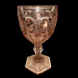 Fostoria Moonstone Glass Small Goblet 5” X 2 3/4” Pink
