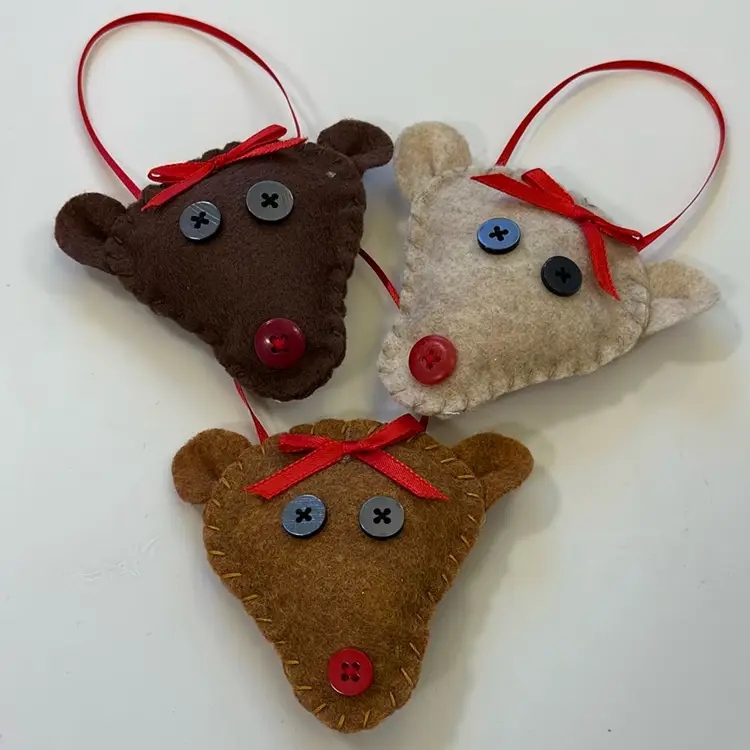 Felt Reindeer Ornaments