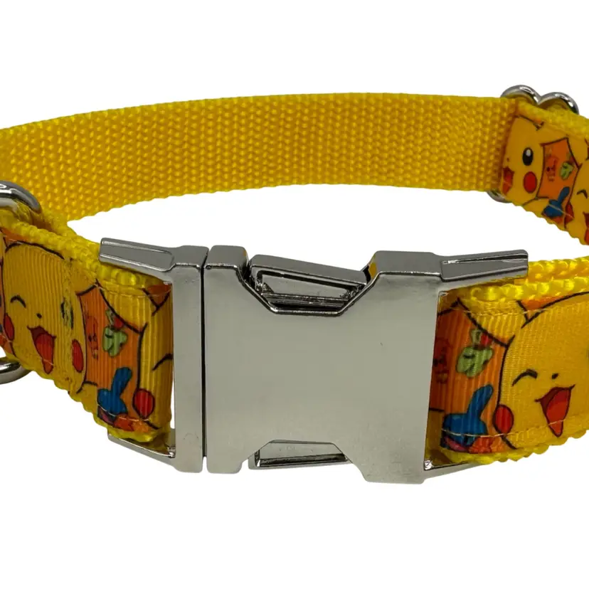 Dog Collar Pokemon Game Large Handmade Heavy Duty W/ Metal Buckle