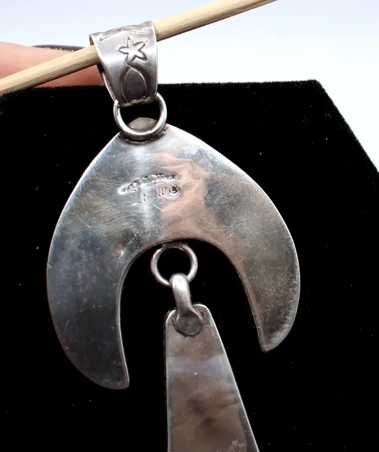 Southwestern sterling silver Sugilite Kokopelli pendant 16.55g