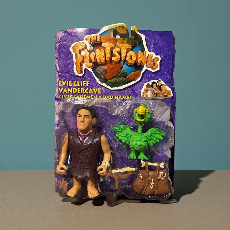 The Flintstones Evil Cliff Vandercave Action Figure - 1993 New Mattel