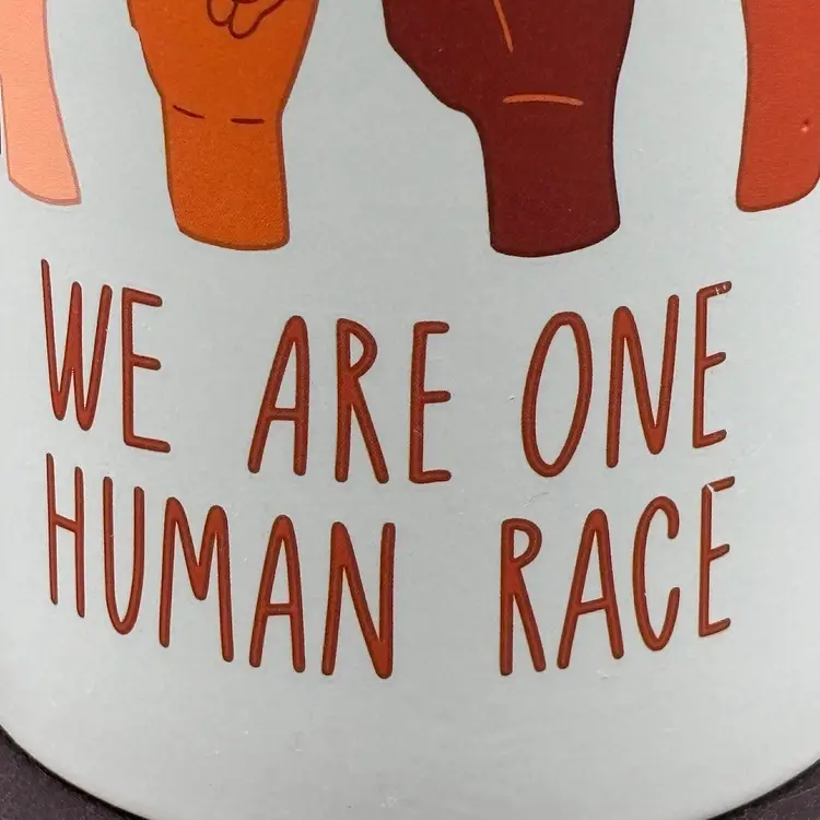 Planter- We Are One Human Race - aqua
