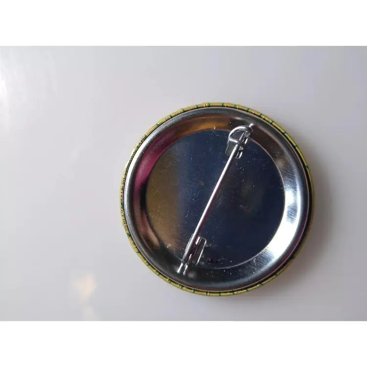 Walkin' In The Sunshine Of His Love Vintage Pinback Badge Green Lens Sunglasses